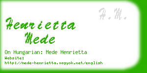 henrietta mede business card